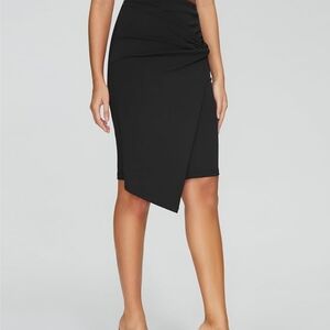 Black Knee Length Pencil Skirts High Waist Bodycon Skirt Size Large